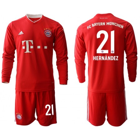 Billiga Fotbollströjor FC Bayern München Lucas Hernandez 21 Barn Hemma tröja 2020/21 Långärmad